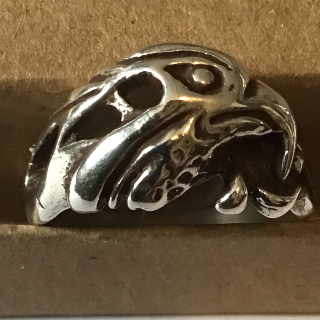 Sterling Silver Eagle Head Ring